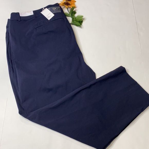 Lane Bryant Curvy Allie Skinny Ankle Stretch Pants 26 Navy NWT - Picture 4 of 8